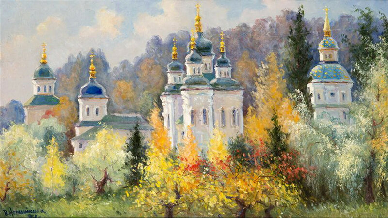 Название для картины с церковью